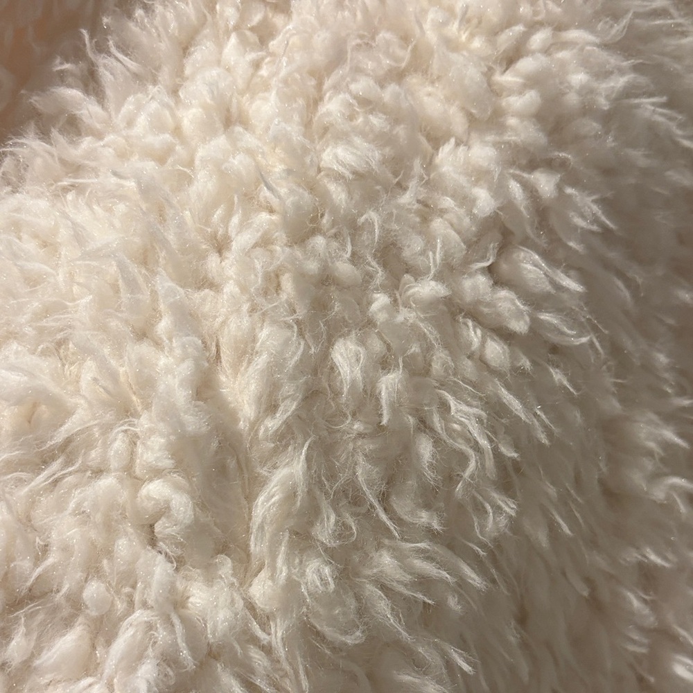 RARE Free People Cream Faux Fur Jacket - Picture 4 of 8